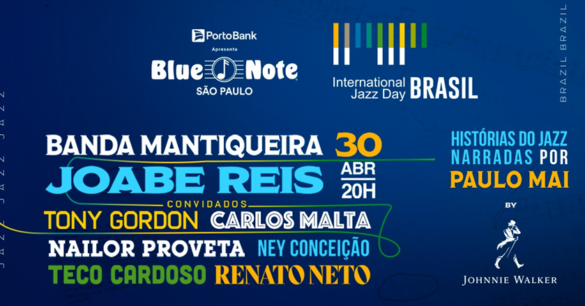 Blue Note SP tem programação especial em 30 de abril: Dia Mundial do Jazz com Banda Mantiqueira e Joabe Reis